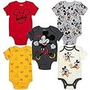 Disney Mickey Mouse Newborn Baby Boys 5 Pack Bodysuits 6-9 Months
