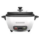 BLACK+DECKER 2-in-1 Rice Cooker & Food Steamer - 6-Cup Capacity, Automatic Keep Warm, Nonstick Bowl, Steaming Basket - Effortless Cooking