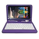 HELLO ZONE Exclusive 7� Inch USB Keyboard Tablet Case Cover Book Cover for Asus Nexus 7 Tablet -Purple