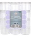 Healthy Packers Slime Containers with Water-tight 8 oz, 8 Oz 12 Pack (White) 