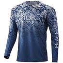 HUK Mens Icon X Camo Long Sleeve Shirt |Performance Fishing Shirt, Tide Change Fade - Exuma, XX-Large