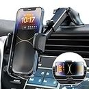 JOYTUTUS Universal Phone Holder Car, [Military-Grade Suction & Stable Clip] Phone Mount for Car Dashboard Windshield Air Vent, Hands-Free Cell Phone Holder Car Fit iPhone Samsung All Smartphones