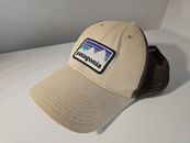 Patagonia Brown Khaki Trucker Hat -  Snap Back - Embroider Logo