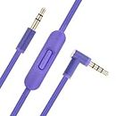 Toxaoii Replacement Audio Cable Cord Wire with in-line Microphone and Control Compatible with Beats Solo 2/Solo 3/Studio 3/Pro/Detox/Wireless/Mixr/Executive/Pill Headphones (Purple)