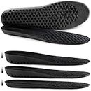 Ailaka Elastic Shock Absorbing Height Increasing Sports Shoe Insoles / Inserts, Soft Breathable Honeycomb Orthotic Replacement Insoles for Men and Women (Black, Heel height: 1.5cm, 5-9 M US Women/3-7.5 M US Men)