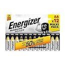 Energizer - Alkaline Power, Pack de 12 Pilas AA, Larga duración para Uso Cotidiano, sin sulfatación y Mantiene Carga 10 años