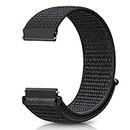 AVOD 22mm Nylon Sport Quick Release Replacement Bands Compatible with Ticwatch Pro/Galaxy Watch3 45mm/Galaxy 46mm, Gear S3 Frontier/Classic (Dark Black, 22mm)