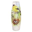 Stony Creek - Summer Songbirds Goldfinch Large Lighted Glass Vase