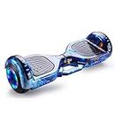HANUMANT 6.5" Hoverboard with Bluetooth LED Lights Self-balancing Hover Boards for Kid Adult Girl Boy for All Age Multi color