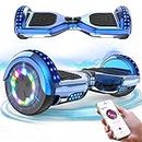 RCB Hoverboards for Kids and Adults 6.5 inch, Segways with Bluetooth - Speaker - Colorful LED Lights, Hover Board Gift for Kids and Teenager