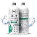 HEX Performance Laundry Detergent, Fragrance Free, 64 Loads (Pack of 2) - Designed for Activewear, Made for Sensitive Skin, Eco-Friendly, Concentrated Formula