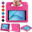 BMOUO Kids Case for Samsung Galaxy Tab E Lite 7.0 Inch - ShockProof Case Light Weight Kids Case Super Protection Cover Handle Stand Case for Children for Samsung Galaxy Tab E Lite 7 Inch Tablet - Rose