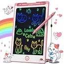 Hockvill LCD Writing Tablet for Kids 8.8 Inch, Kids Toys for Girls Boys Drawing Pad for 3 4 5 6 7 8 Year Old Kid, Toddler Drawing Doodle Board Travel Essentials Christmas Birthday Gift for Kids -Pink