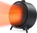 Energy Efficient 1500W Small Space Heater with Thermostat for Tabletop Bedroom
