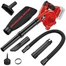 Cordless Leaf Blower for Milwaukee M18 Battery,Electric Jobsite Air Blower with Brushless Motor,6 Variable Speed Up to 180MPH,2-in-1 Handle Electric Blower and Vacuum Cleaner(Battery Not Included)