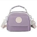 Storite Women's Stylish Small Lightweight Sling Crossbody Shoulder Bag, Portable Handbag Bag With Inner Padded Pocket & Adjustable Strap (Light Purple,21x10x17cm)