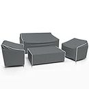 Gasadar Patio Furniture Covers 4 Piece, Waterproof Outdoor Furniture Covers, Patio Furniture Set Covers -Grey