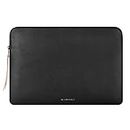 Comfyable Slim Protective Laptop Sleeve 14 Inch Snugly Compatible with MacBook Pro 14-inch M2 Pro/Max 2023 & M1, PU Leather Bag Waterproof Cover Notebook Computer Case for Mac, Black