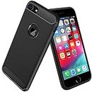 FinestBazaar For iPhone 6 Case, For iPhone 6s Case Shockproof Silicone Light Brushed Grip Case Protective Case Cover For Apple iPhone 6/6s (4.7") Black + Free Screen Protector