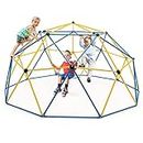 Maxmass 6FT/10FT Climbing Dome, Geometric Dome Climber, Kids Universal Exercise Jungle Gym Play Equipment Toys for 3-10 Years Old (10FT,Blue + Yellow)