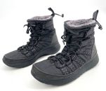 Nike womens 6.5 Roshe Run Hi Black Sneaker Boots Fleece Lined lace up 615968-006