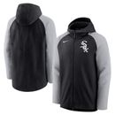 Men's Nike Black/Gray Chicago White Sox Authentic Collection Performance Raglan Full-Zip Hoodie