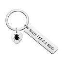 PLITI Entomologist Gifts Funny Bug Collector Humor Gift Entomology Science Nature Lover Gift Insect Lovers Gift Bug Hunters Gifts Wait I See a Bug Entomology Keychain (Wait i See a Bug)