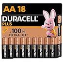 Duracell Plus AA Batteries (18 Pack) - Alkaline 1.5V - Up To 100% Extra Life - Reliability For Everyday Devices - 0% Plastic Packaging - 10 Year Storage - LR6 MN1500