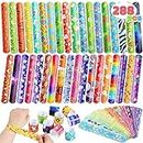 JOYIN 288 Pcs Slap Bracelets Party Favors - 36 Designs with Cute and Colorful Themes - Perfect for kids Easter Party Favors, Valentine Classroom Prizes Exchanging Gifts