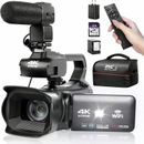 UHD 4k Video Camera Camcorder with 18X Digital Zoom,64MP Digital Camera Recorder