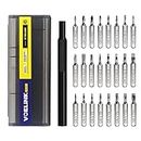 VCELINK Precision Screwdriver Set, Magnetic 25-in-1 Mini Screwdriver Kit with 24 Bits, Multi-Function and Small Repair Tool for Computer, Mobile Phone, Game Console, PC, Eyeglasses, Camera