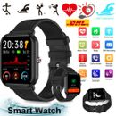Für Samsung iPhone Smartwatch Armbanduhr Blutdruck Fitness Tracker Herren Damen