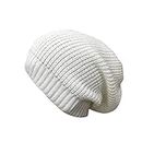 Gajraj Unisex Wool Hat (Baggy Knit Hat_Off White_Free Size)