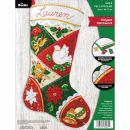 Bucilla 18" Felt Christmas Stocking Kit - Elegant Patchwork