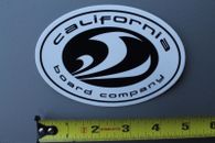 California Board Company CBC Surfboards Black White V62A Vintage Surfing STICKER