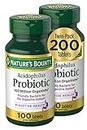 Nature's Bounty Acidophilus Twin Pack, 100 Tablets (Packaging May Vary)