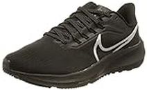 NIKE Women's Nike Air Zoom Pegasus 39 Sneaker, Black Black Black Reflect Silver, 3 UK
