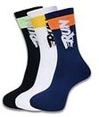 Dollar Socks Mid Calf/Crew Length Sports Socks Made with Cotton & Spandex - Combo Pack of 3