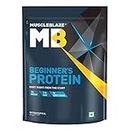 MuscleBlaze Beginner's Whey Protein (Chocolate, 1 kg / 2.2 lb) No Added Sugar, Faster Muscle Recovery & Improved Strength