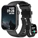 BRIBEJAT Smart Watch (Answer/Make Call) 2.01’�’ Fitness Tracker Pedometer with SpO2/Heart Rate/Sleep Monitor Compatible with iPhone Samsung Huawei Phone, Black