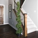 Artificial Potted Green Boxwood Spiral Tree Plastic in Black Laurel Foundry Modern Farmhouse® | 72 H x 13 W x 13 D in | Wayfair DBYH4472 35267400