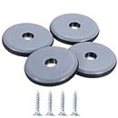 uxcell Furniture Sliders, 4Pcs 2" - PTFE Round Chair Leg Floor Protectors, Screw-On Furniture Pads with Screw, Chair Glides for Carpet Hardwood Floors
