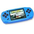 Bornkid 16 Bit Handheld Game Console for Kids and Adults with Built in 100 HD Puzzle Video Game 3.0'' Large Screen Senior Electronic Handheld Games Boys Girls Birthday Gift(Blue)