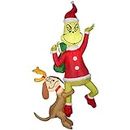 Gemmy 6ft Airblown Inflatable Hanging Grinch w/Max-Grinch