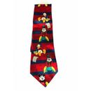 Disney Accessories | Mickey Unlimited Disney Mickey Mouse Necktie Goofy Donald Music Notes | Color: Red | Size: Os