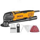 INGCO Oscillating Multi Tool, 300W, 6 Speed Control, 20000rpm, Angle Ajustment, Multi Oscillating DIY Tool Kit, Multi-Tool Kit with 8 pcs Accessories for Sanding, Grinding, Scratching, Polishing