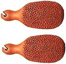 Pack of 2 Pumice Stone Foot Scrubber Handmade Organic Clay Callus Remover for Feet Heels and Palm - Pedicure Exfoliation Tool - Corn Remover - Dry Dead Skin Scrubber - Health Foot Care