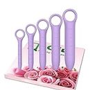 QoQiu 5-Pack Silicone Dilators for Pelvic Floor for Women with Fine Scales, Pelvic Wand Massager，Pelvic Floor Muscle Trainer, Pelvic Floor Strengthening Device with Storage Bag, Purple
