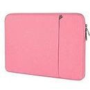 Chelory Laptop Sleeve Bag Compatible for 16 17 Inch HP Lenovo Asus Acer Dell Notebook Ultrabook Chromebook, Shockproof Computer Protective Cover Carrying Case Handbag with Pocket, Pink