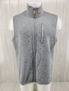 Chaleco gris para hombre Crown & Ivy chaqueta sin mangas talla mediana cremallera completa